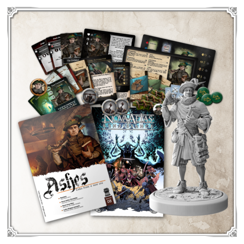 Ashes Special 8 – Essen Spiel 2023 + Fabio The Architect Resin model + Nova Aetas Graphic Novel + Promo cards